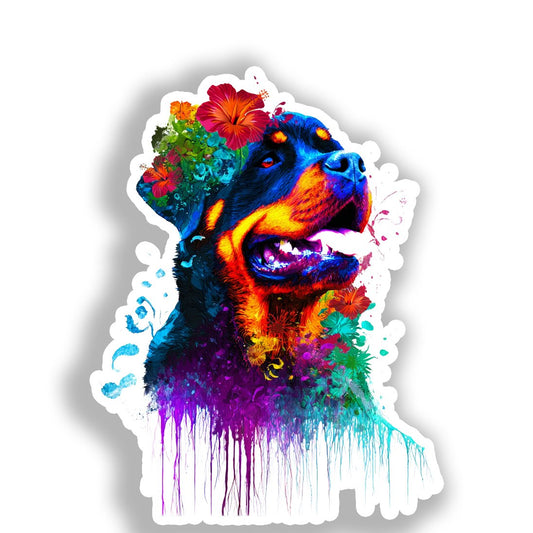 Rottweiler Dog Vinyl Decal Sticker for Car, Laptop, Tumbler and more # A019222-4" x 4"