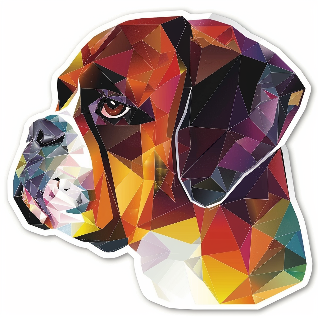 Boxer DogWhite  Vinyl Decal Sticker for Car, Laptop, Tumbler and more # F07402