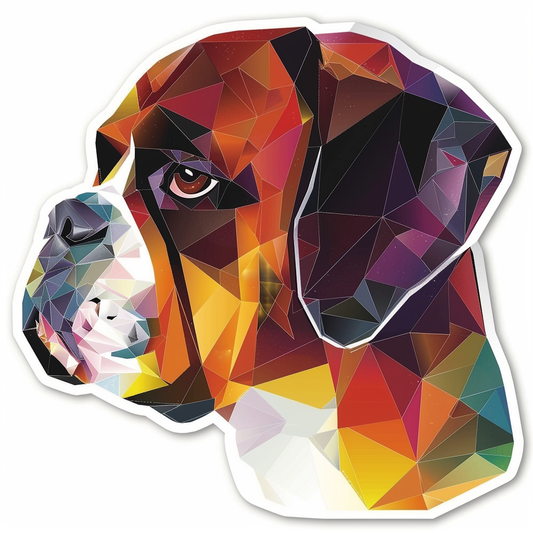 Boxer DogWhite  Vinyl Decal Sticker for Car, Laptop, Tumbler and more # F07402