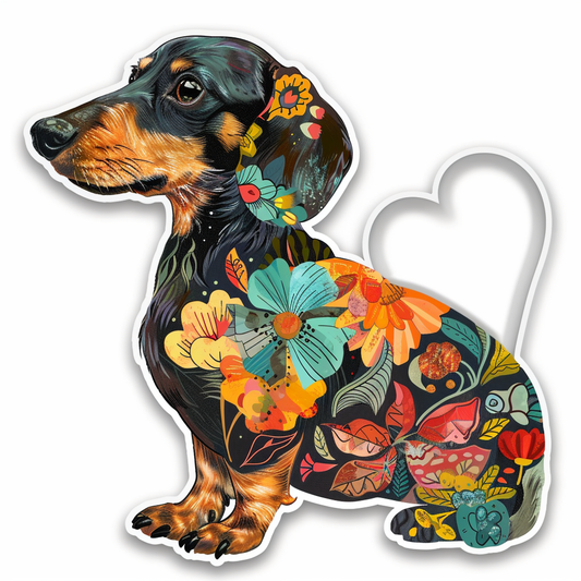 Dachshund Dog Vinyl Decal Sticker for Car, Laptop, Tumbler and more # F012811