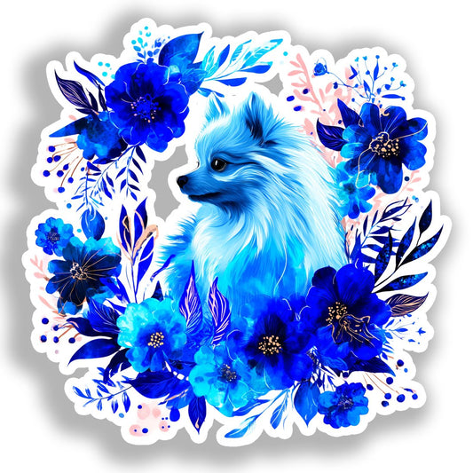Pomeranian Dog Vinyl Decal Sticker for Car, Laptop, Tumbler and more # A017243-4" x 4"