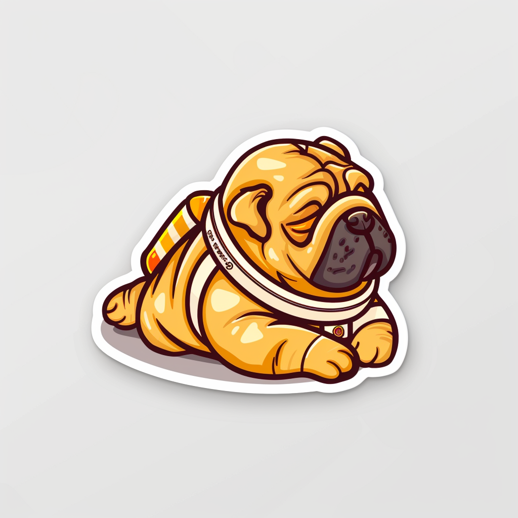Bulldog Dog astronaut majestic Expressive surreal Vinyl Decal Sticker for Car, Laptop, Tumbler and more # F017375