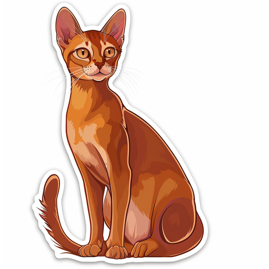 Abyssinian Cat astronaut majestic Expressive surreal Vinyl Decal Sticker for Car, Laptop, Tumbler and more # F021128-4" x 4"