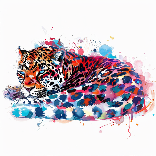 Leopard majestic Expressive surreal Vinyl Decal Sticker for Car, Laptop, Tumbler and more # F022439