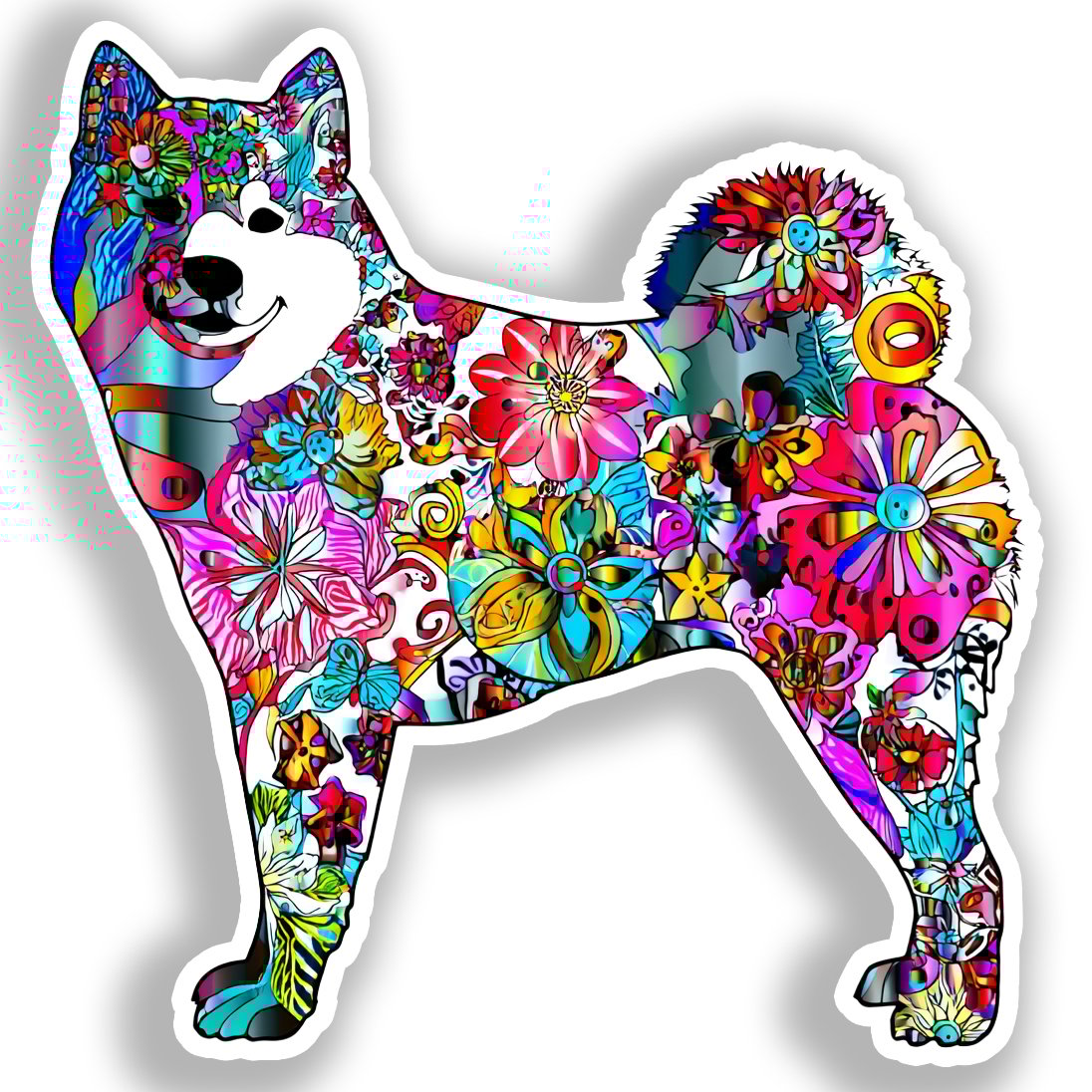Akita Dog Vinyl Decal Sticker for Car, Laptop, Tumbler and more # A018839-4" x 4"