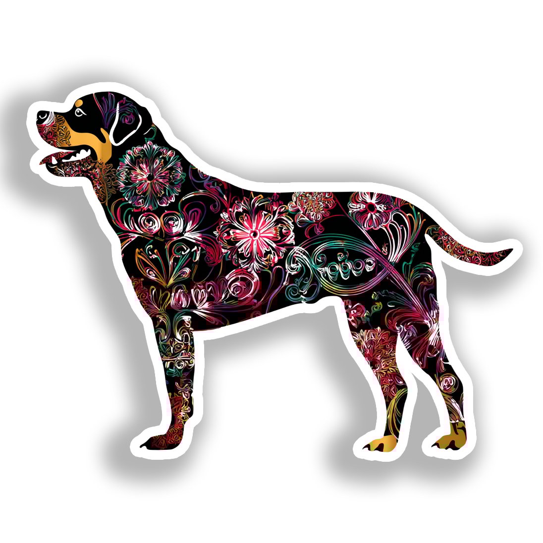 Rottweiler Dog Vinyl Decal Sticker for Car, Laptop, Tumbler and more # A018207-4" x 4"