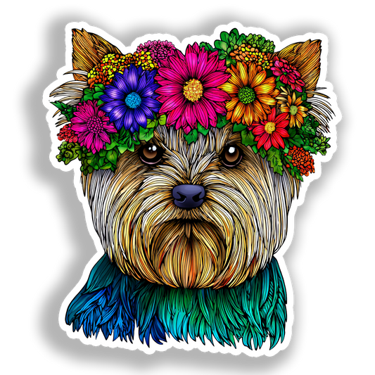 Yorkshire Terrier Dog Vinyl Decal Sticker for Car, Laptop, Tumbler and more # A017159-4" x 4"