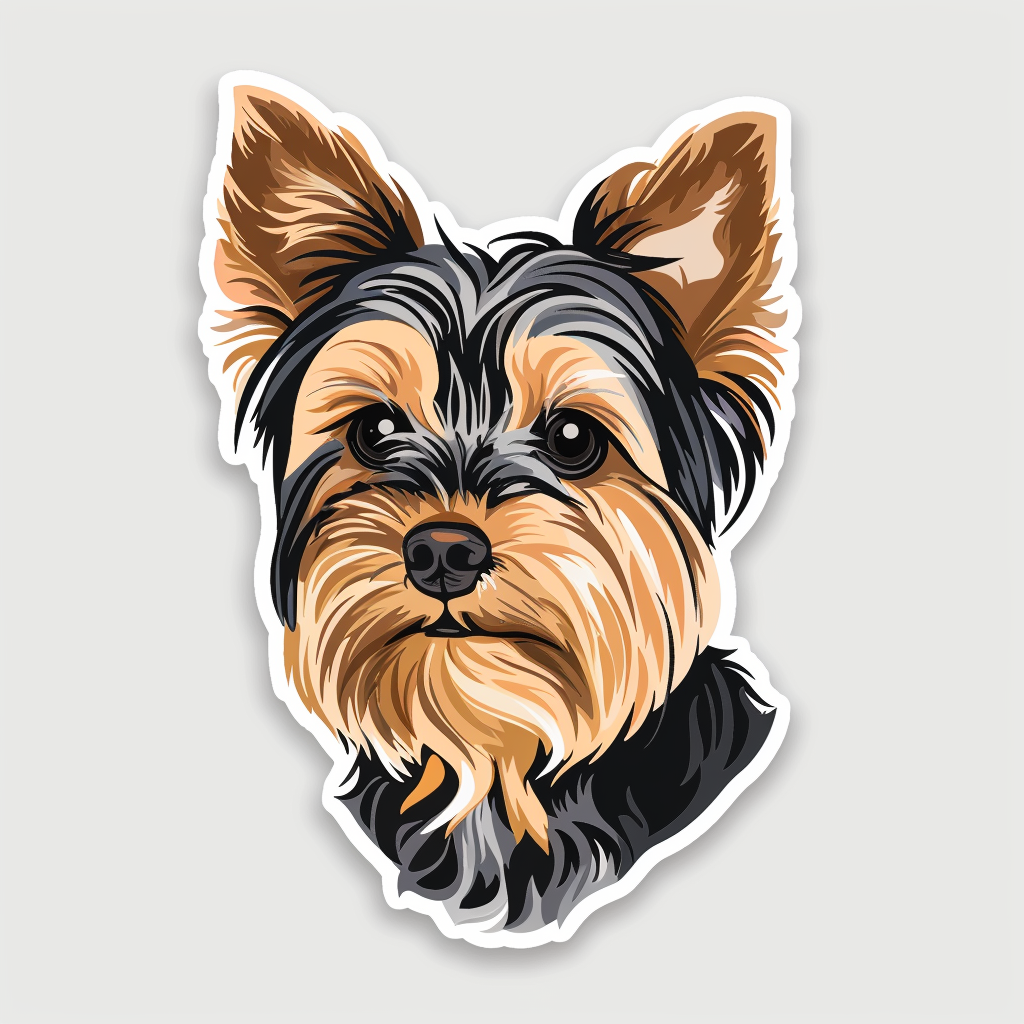 Yorkshire Terrier Dog Vinyl Decal Sticker for Car, Laptop, Tumbler and more # F07512
