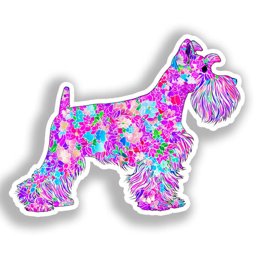 Miniature Schnauzer Dog Vinyl Decal Sticker for Car, Laptop, Tumbler and more # A019325-4" x 4"