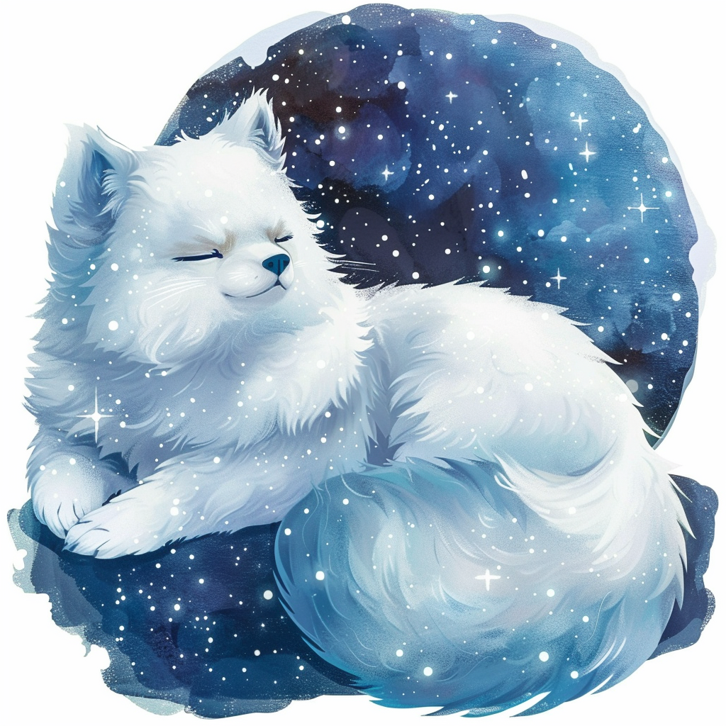 Sticker of a Pomeranian Dog galaxy majestic Expressive surreal Vinyl Decal Sticker for Car, Laptop, Tumbler and more # F013919