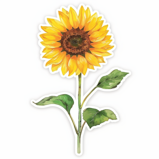 Sunflower flower majestic Expressive surreal Vinyl Decal Sticker for Car, Laptop, Tumbler and more # F023080