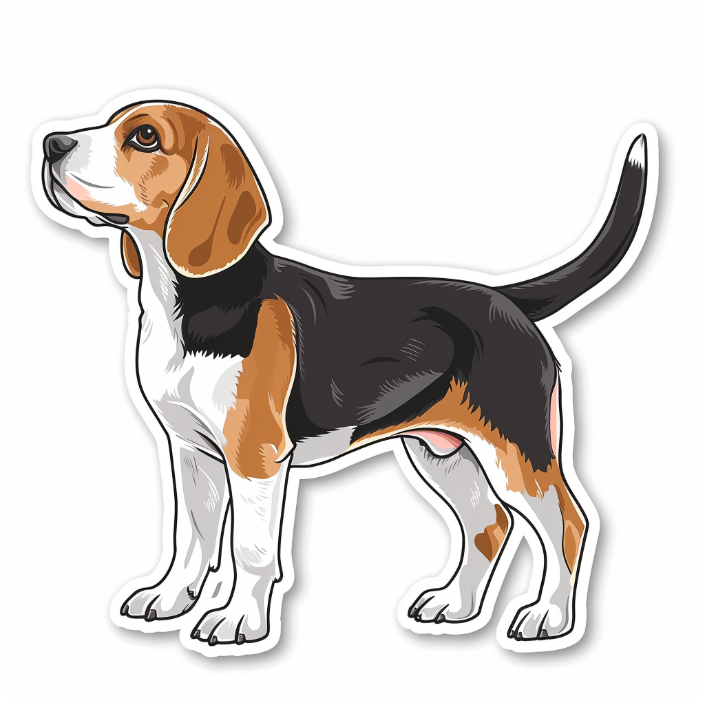 Beagle dog Vinyl Decal Sticker for Car, Laptop, Tumbler and more # F012007