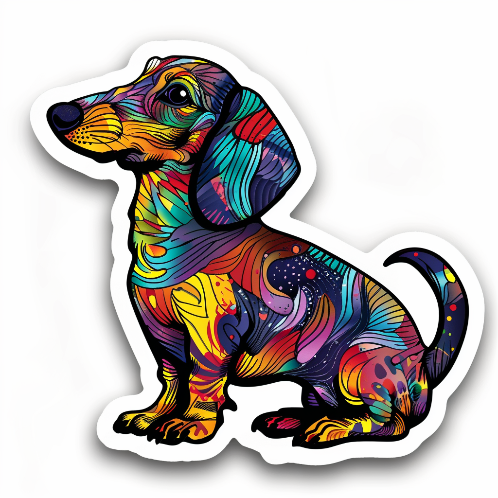 Dachshund Dog Vinyl Decal Sticker for Car, Laptop, Tumbler and more # F013080