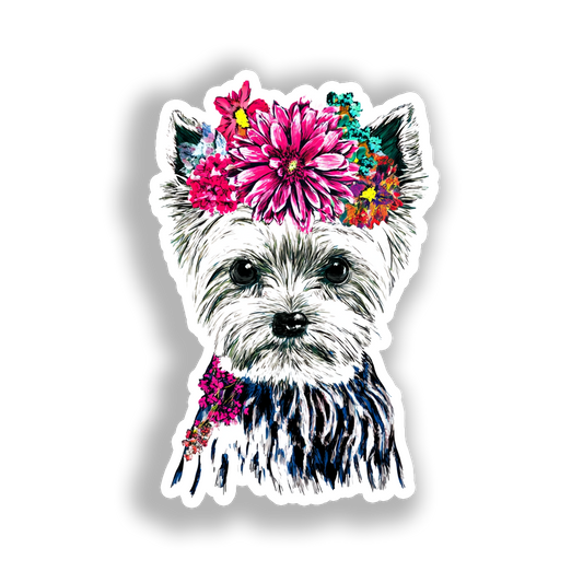 Yorkshire Terrier Dog Vinyl Decal Sticker for Car, Laptop, Tumbler and more # A017102-4" x 4"