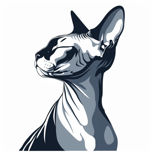 Sphynx Cat Vinyl Decal Sticker for Car, Laptop, Tumbler and more # F07787