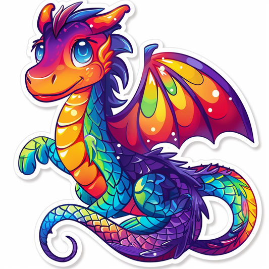Dragon majestic Expressive surreal Vinyl Decal Sticker for Car, Laptop, Tumbler and more # F019100