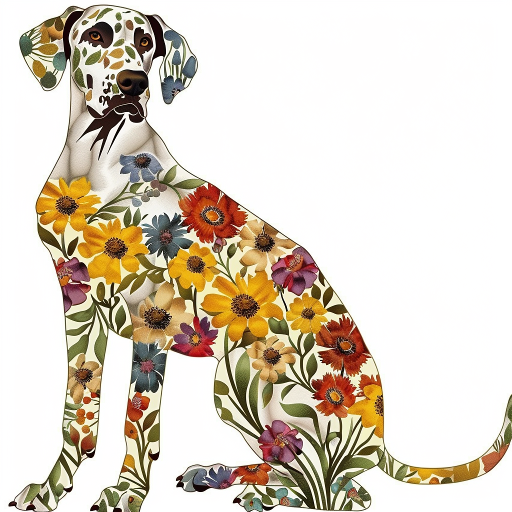 Adorable Great Dane Dog Expressive surreal Vinyl Decal Sticker for Car, Laptop, Tumbler and more # F017852