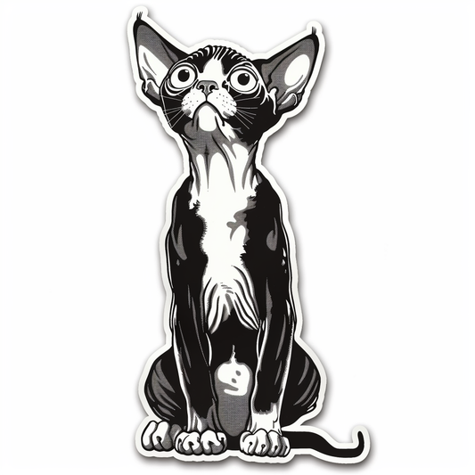 Devon Rex Cat Vinyl Decal Sticker for Car, Laptop, Tumbler and more # F09841