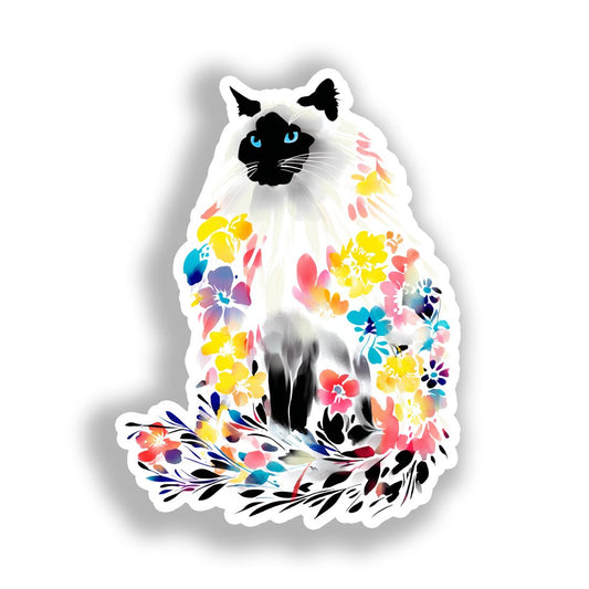 Birman Cat Vinyl Decal Sticker for Car, Laptop, Tumbler and more # A019040-4" x 4"