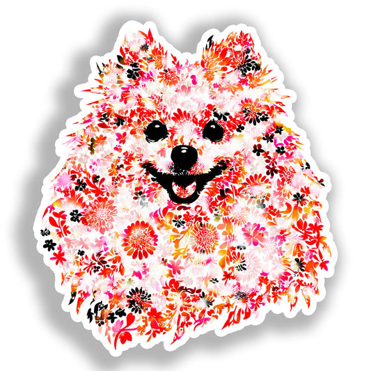 Pomeranian Dog Vinyl Decal Sticker for Car, Laptop, Tumbler and more # A017247-4" x 4"