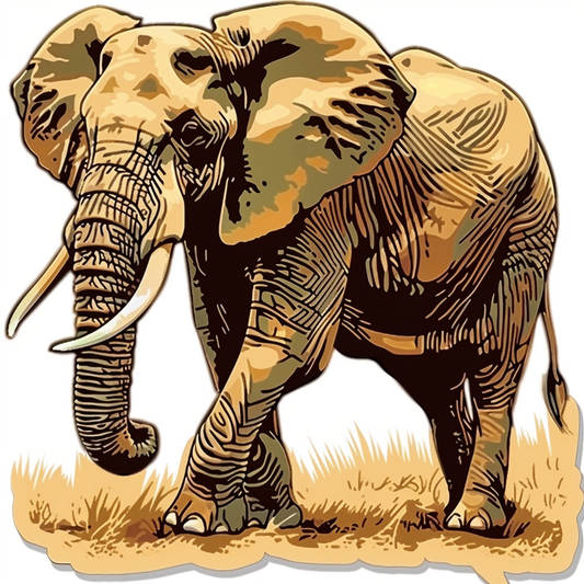 Elephant Expressive surreal Vinyl Decal Sticker for Car, Laptop, Tumbler and more # F022170-4" x 4"