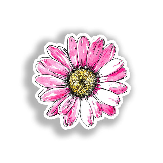 Daisy Flower Vinyl Decal Sticker for Car, Laptop, Tumbler and more # A019722-4" x 4"