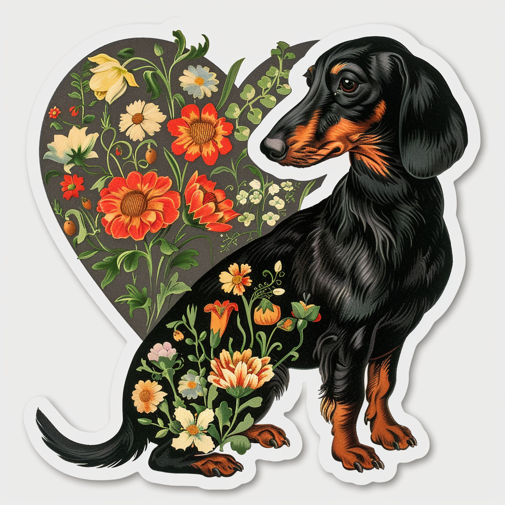 Dachshund Dog Vinyl Decal Sticker for Car, Laptop, Tumbler and more # F012680