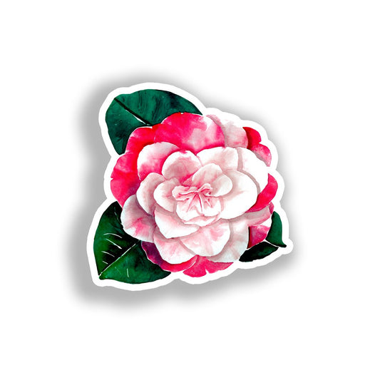 Camellia Flower Vinyl Decal Sticker for Car, Laptop, Tumbler and more # A018892-4" x 4"