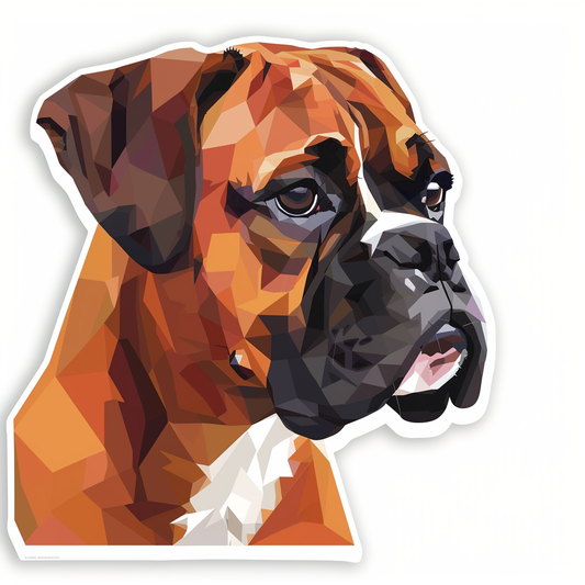 Boxer DogWhite  Vinyl Decal Sticker for Car, Laptop, Tumbler and more # F07518