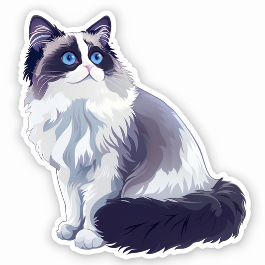 Ragdoll cat Vinyl Decal Sticker for Car, Laptop, Tumbler and more # F07681