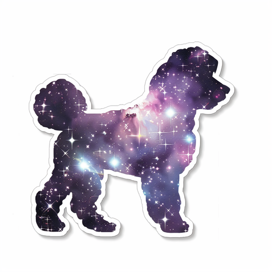 Poodle Dog galaxy Vinyl Decal Sticker for Car, Laptop, Tumbler and more # F012387
