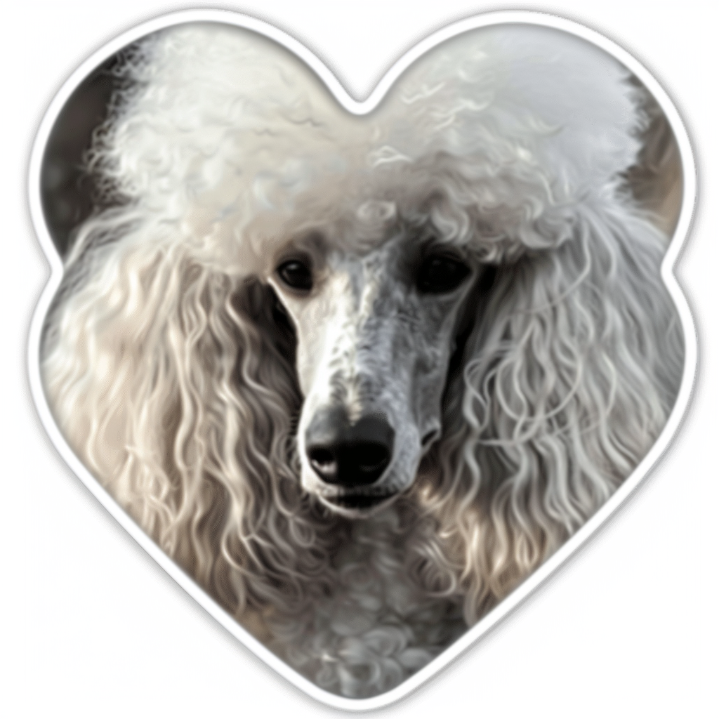 Poodle Dog heartcore Vinyl Decal Sticker for Car, Laptop, Tumbler and more # F012351