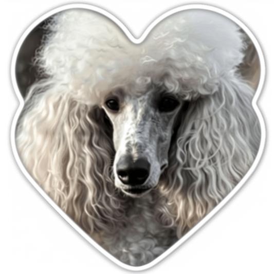 Poodle Dog heartcore Vinyl Decal Sticker for Car, Laptop, Tumbler and more # F012351