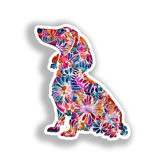 Dachshund Dog Vinyl Decal Sticker for Car, Laptop, Tumbler and more # A019762-4" x 4"