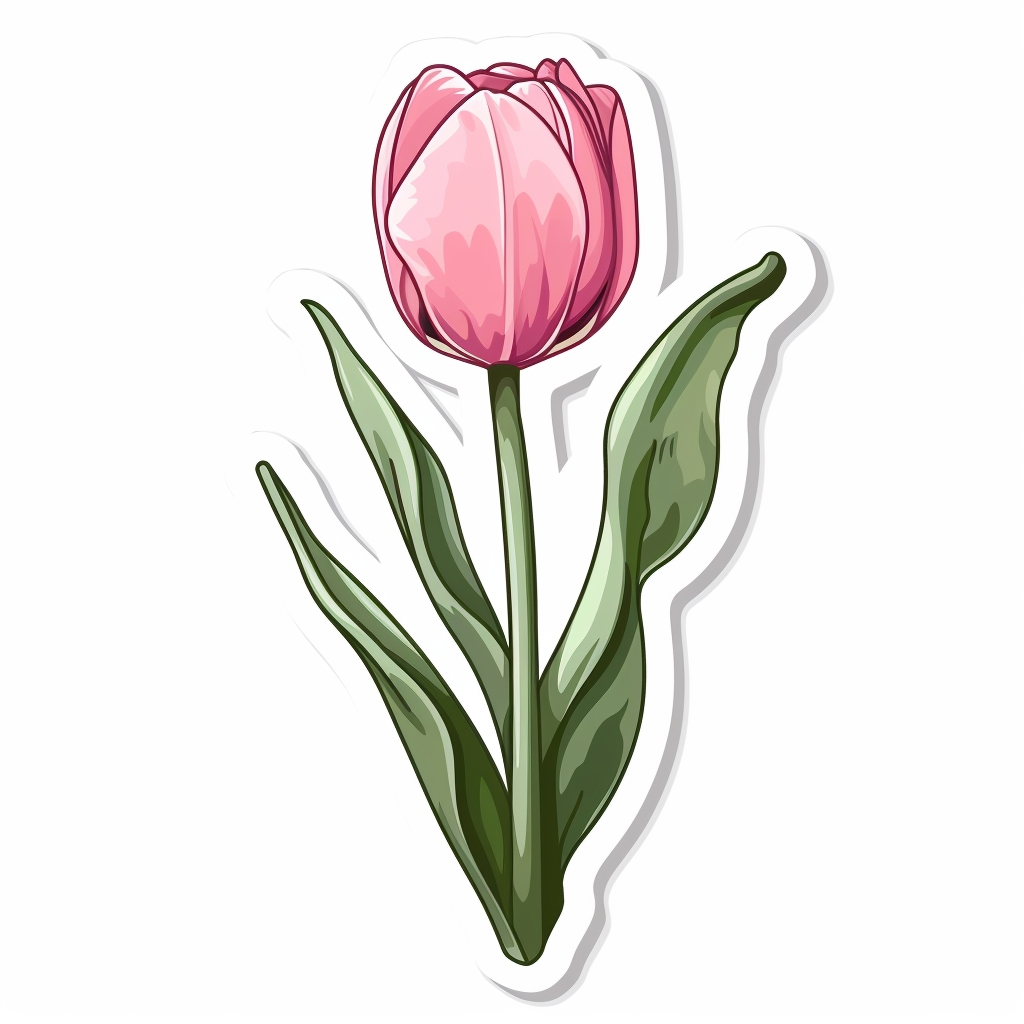 Sticker of a Tulip flower Vinyl Decal Sticker for Car, Laptop, Tumbler and more # F023484