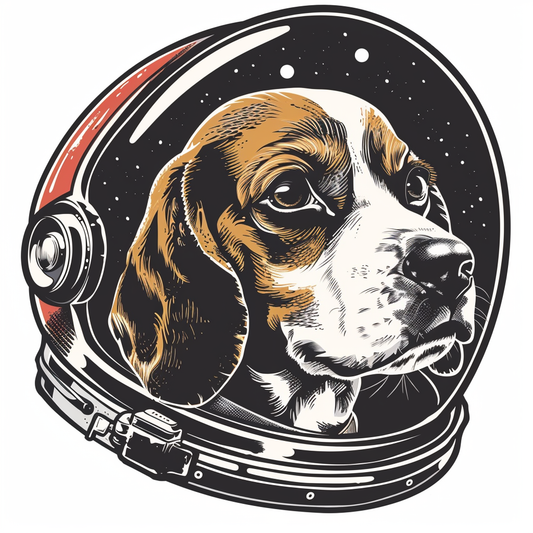 Beagle dog astronaut Vinyl Decal Sticker for Car, Laptop, Tumbler and more # F011903