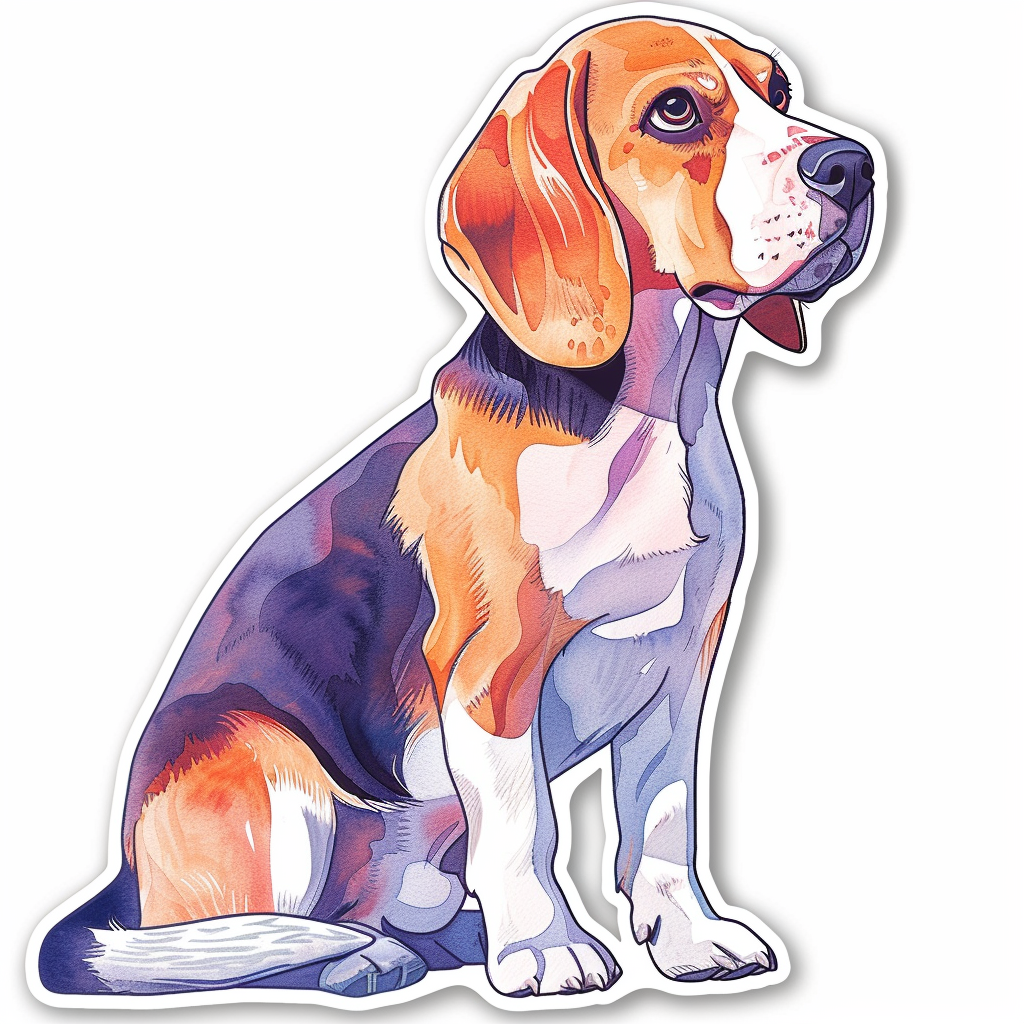 Beagle dog Vinyl Decal Sticker for Car, Laptop, Tumbler and more # F012100