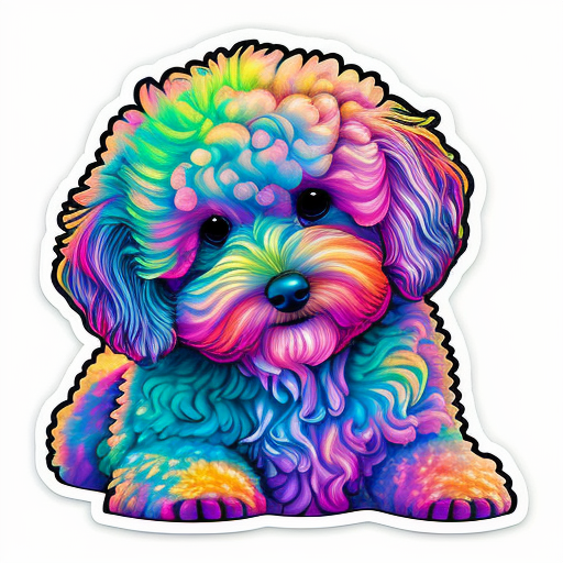 Heartcore dog Poodle Vinyl Decal Sticker for Car, Laptop, Tumbler and more # F012227