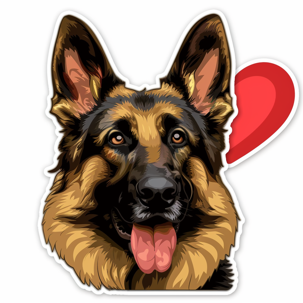 German Shepherd Dog Vinyl Decal Sticker for Car, Laptop, Tumbler and more # F011394