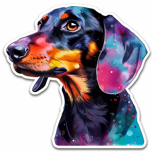Dachshund Dog cartoon Vinyl Decal Sticker for Car, Laptop, Tumbler and more # F012905