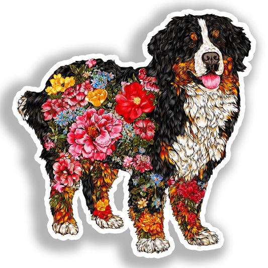 Bernese Mountain Dog Vinyl Decal Sticker for Car, Laptop, Tumbler and more # A018606-4" x 4"