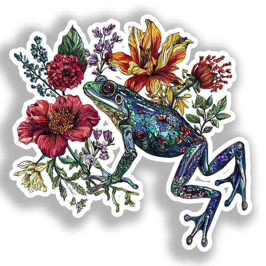 Frog Vinyl Decal Sticker for Car, Laptop, Tumbler and more # A018522-4" x 4"