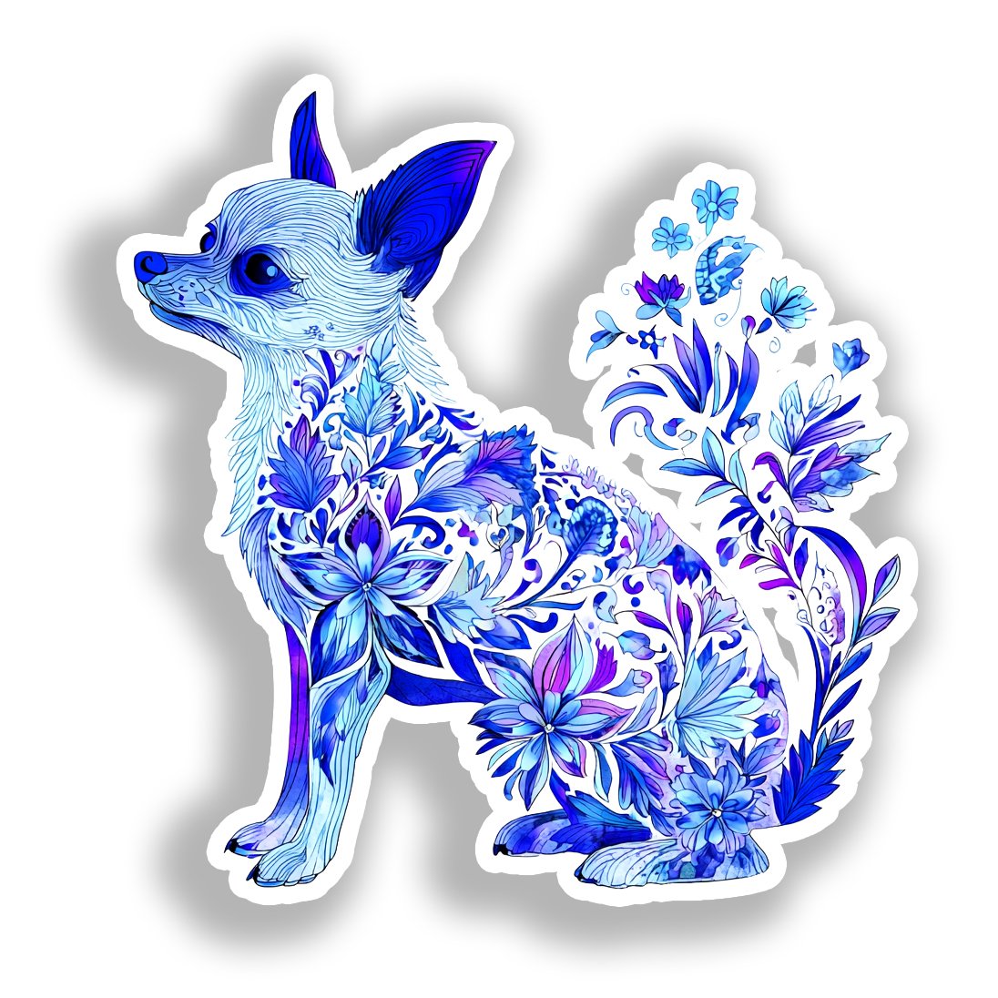 Chihuahua Dog Vinyl Decal Sticker for Car, Laptop, Tumbler and more # A017920-4" x 4"