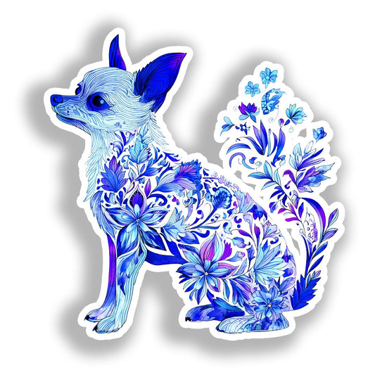 Chihuahua Dog Vinyl Decal Sticker for Car, Laptop, Tumbler and more # A017920-4" x 4"