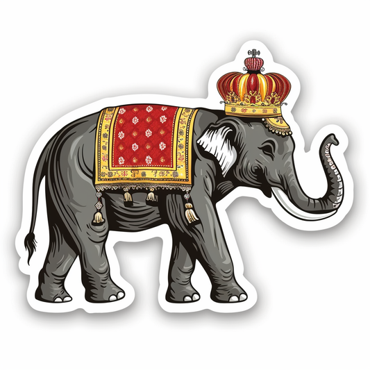 Elephant Expressive surreal Vinyl Decal Sticker for Car, Laptop, Tumbler and more # F022288-4" x 4"