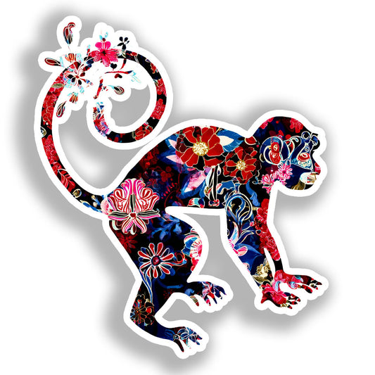 Monkey Vinyl Decal Sticker for Car, Laptop, Tumbler and more # A018475-4" x 4"