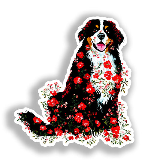 Bernese Mountain Dog Vinyl Decal Sticker for Car, Laptop, Tumbler and more # A018629-4" x 4"