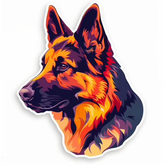 German Shepherd Dog Vinyl Decal Sticker for Car, Laptop, Tumbler and more # F07371