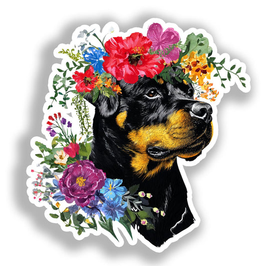 Rottweiler Dog Vinyl Decal Sticker for Car, Laptop, Tumbler and more # A018217-4" x 4"