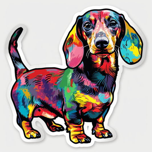 Dachshund Dog cartoon Vinyl Decal Sticker for Car, Laptop, Tumbler and more # F012914